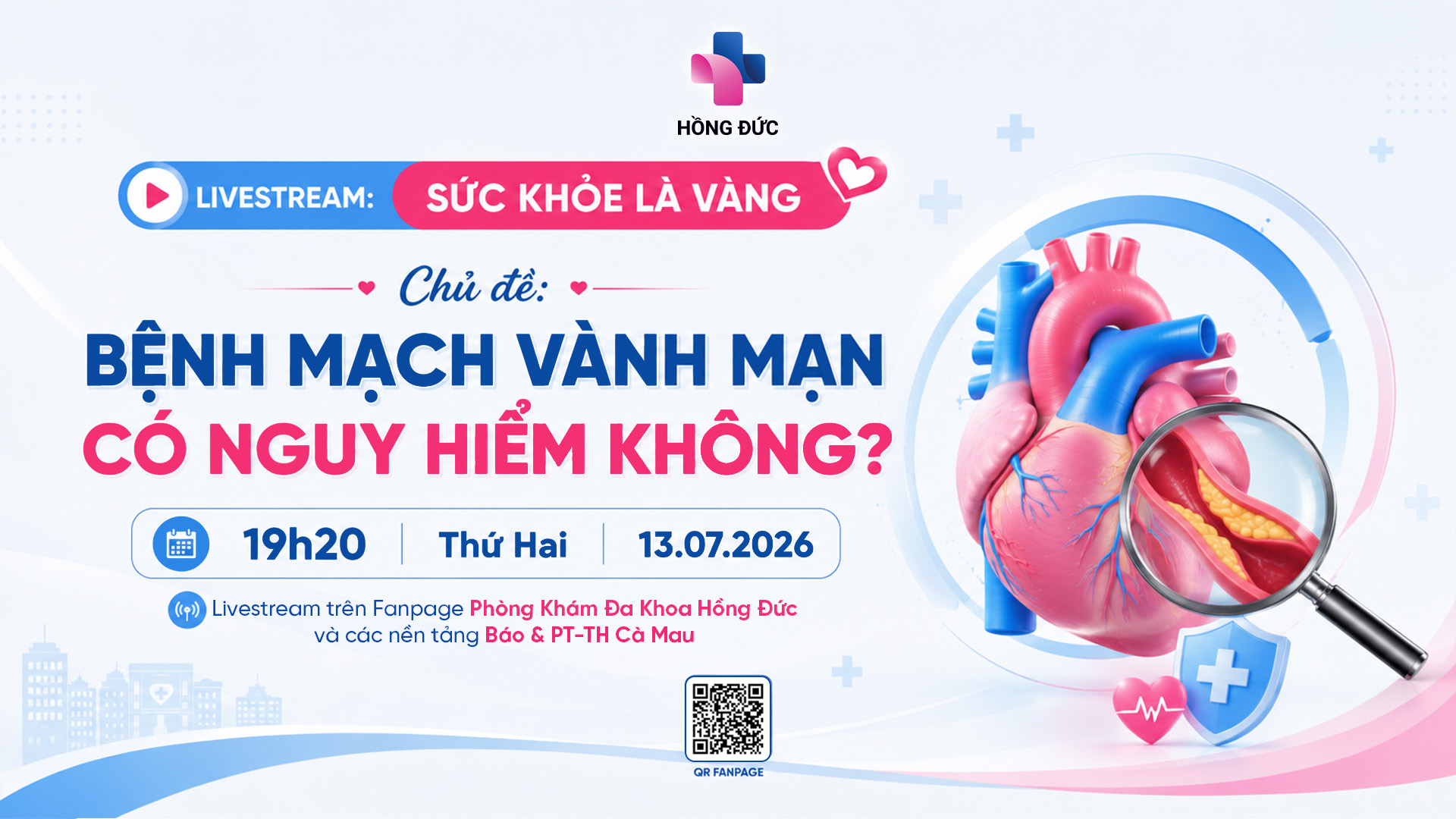 ? LIVESTREAM “SỨC KHỎE LÀ VÀNG” | BỆNH MẠCH VÀNH MẠN CÓ NGUY HIỂM KHÔNG?