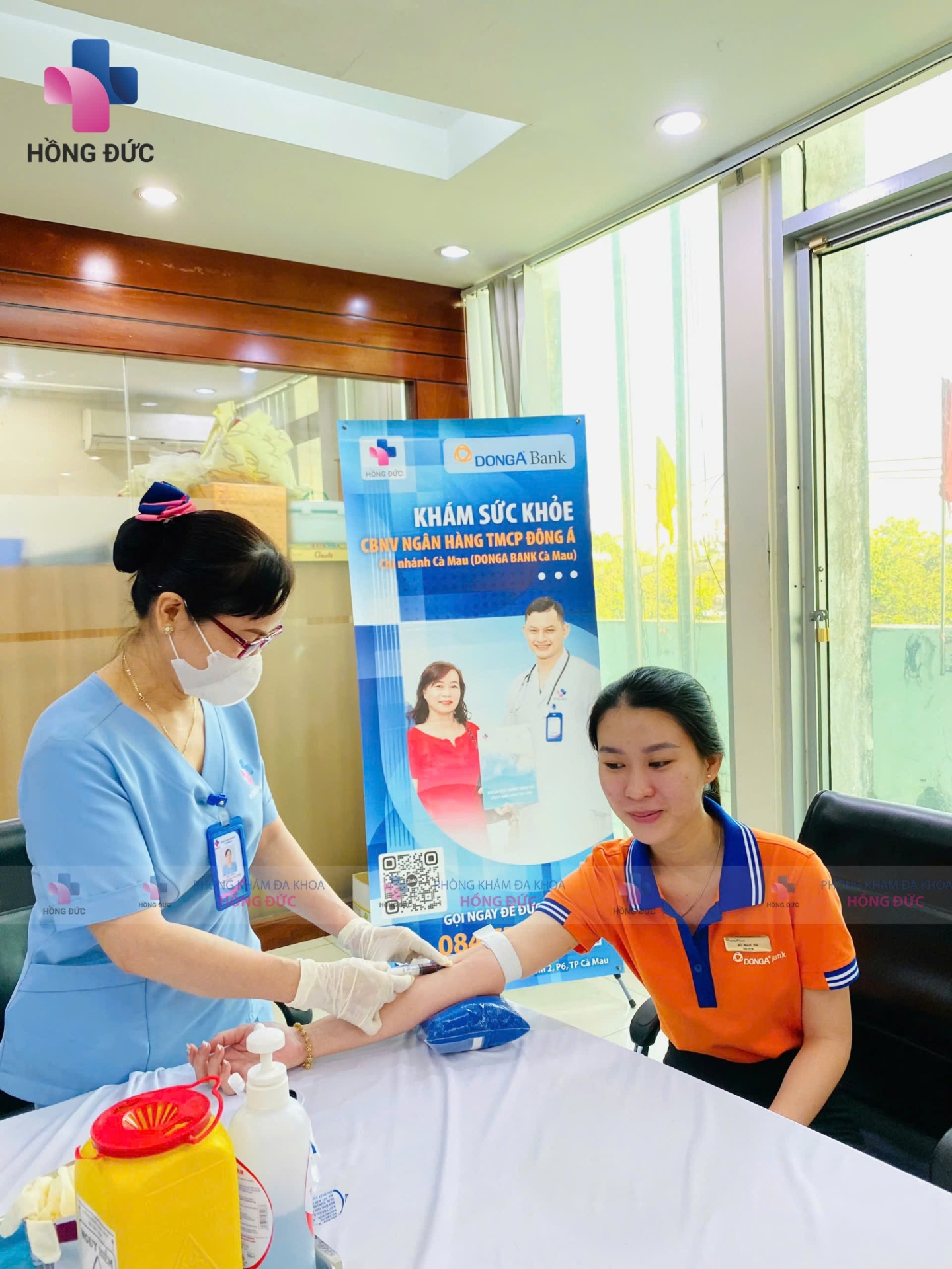 KHÁM SỨC KHỎE ĐỊNH KỲ CHO CÁN BỘ NHÂN VIÊN NGÂN HÀNG TMCP ĐÔNG Á CHI NHÁNH CÀ MAU TẠI PKĐK HỒNG ĐỨC