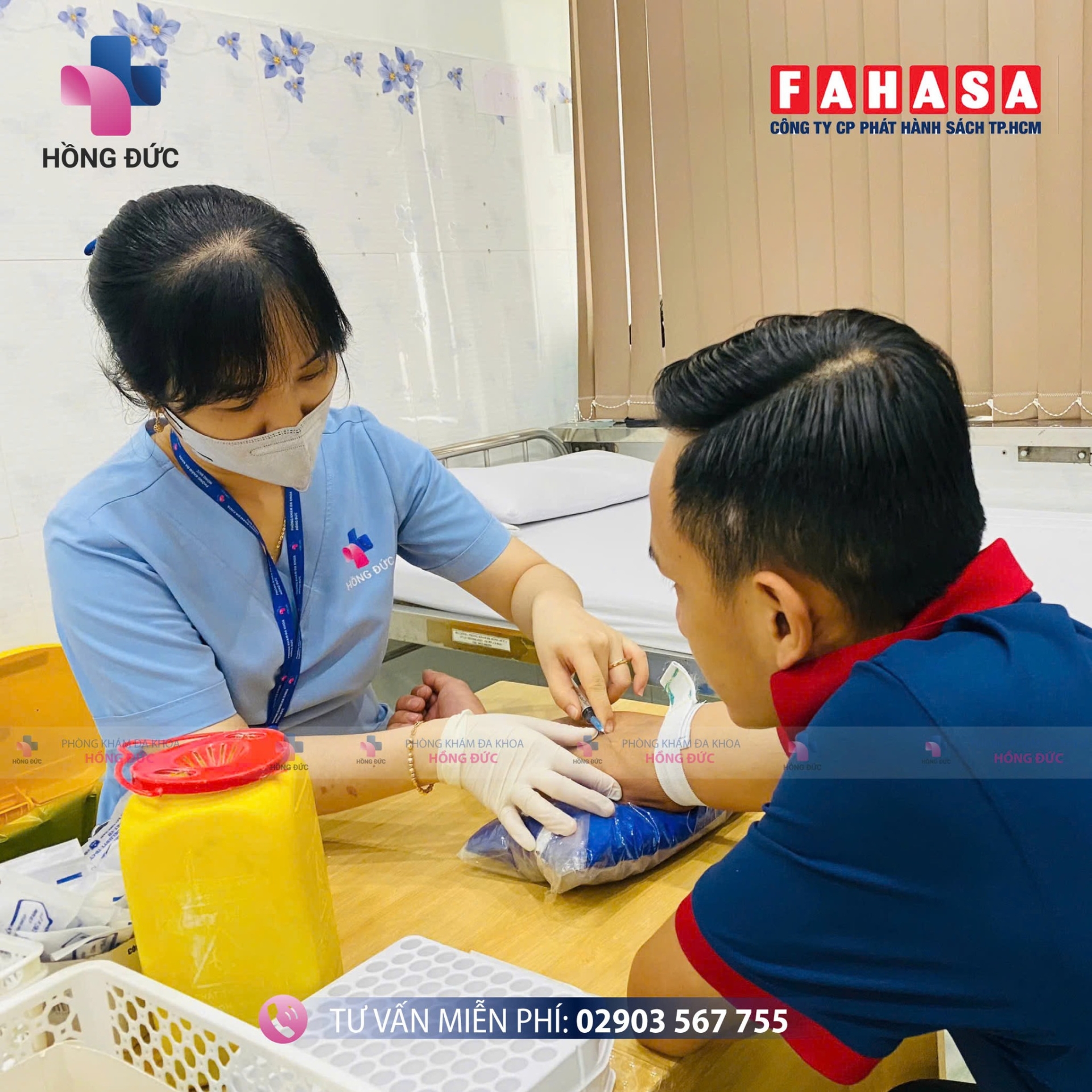 KHÁM SỨC KHỎE ĐỊNH KỲ CHO CÁN BỘ NHÂN VIÊN NHÀ SÁCH FAHASA CHI NHÁNH CÀ MAU VÀ CHI NHÁNH ĐẤT MŨI TẠI PKĐK HỒNG ĐỨC